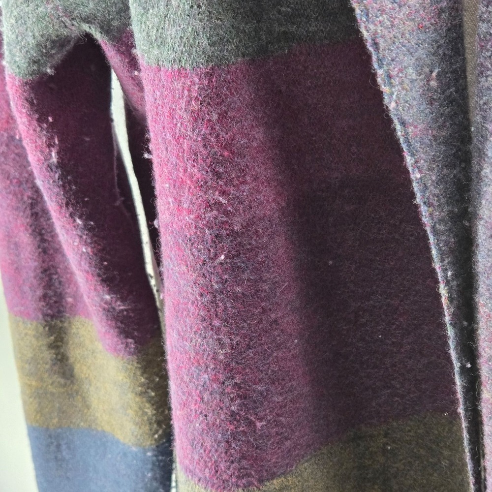 Toad&Co Coatigan Womens L Multicolor Hooded Tweed Overcoat Open Pockets - Picture 4 of 7